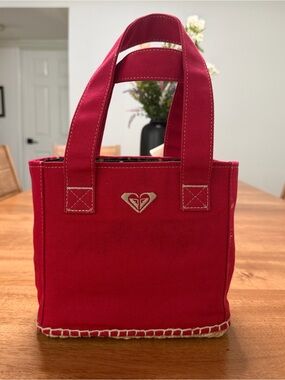 Roxy Red Canvas Mini Tote - Roxy